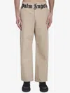Palm Angels Chino Pants With Logo Branding In Beige