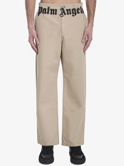 PALM ANGELS CHINO PANTS WITH LOGO