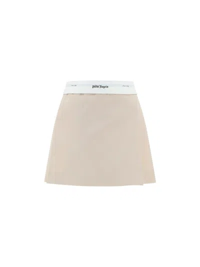 Palm Angels Chino Skirt In Beige