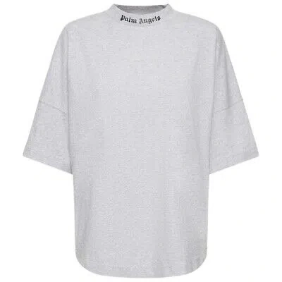 Pre-owned Palm Angels Classic All Over Logo Oversized Grey T-shirt In Gray