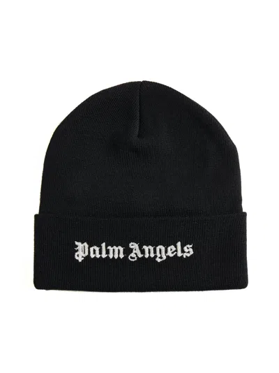 Palm Angels Classic Cotton Cap In Black Whit