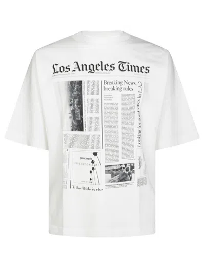 Palm Angels Paxlatimes News Over T-shirt In White