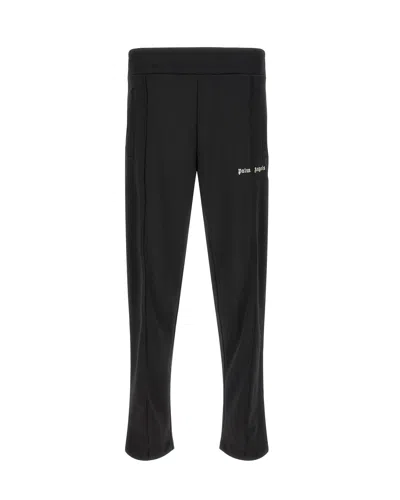 Palm Angels Classic Fit Black Track Pants With Contrast Piping