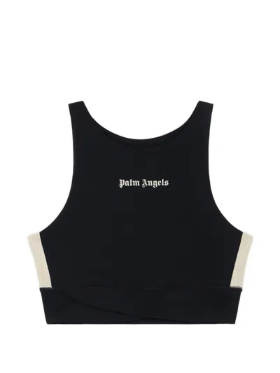 Palm Angels Classic Logo Active Track Top In Black