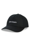 Palm Angels Classic Logo Adjustable Baseball Cap In Black