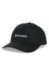 Palm Angels Classic Logo Adjustable Baseball Cap In Black Off White