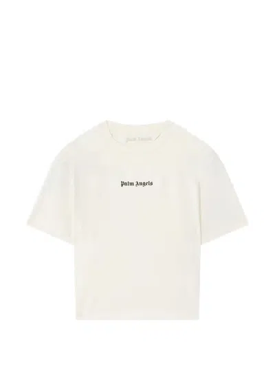 Palm Angels Logo-print Crew-neck T-shirt In White
