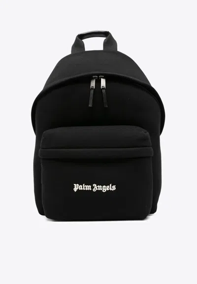 Palm Angels Versatile Backpack Featuring Adjustable Elements In Black