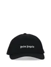 Palm Angels Classic Logo Cap Black Off White In Black