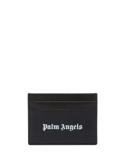 PALM ANGELS PALM ANGELS CLASSIC LOGO CARD HOLDER BLACK/WHITE