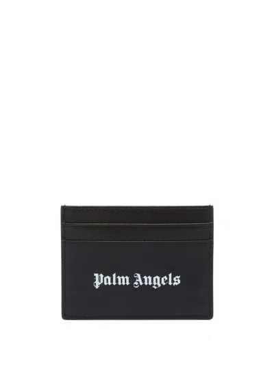 PALM ANGELS PALM ANGELS CLASSIC LOGO CARD HOLDER BLACK/WHITE