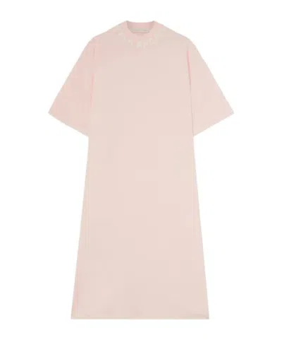 Palm Angels Classic Logo Cotton Dress In Pink