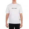 Palm Angels White Short-sleeved T-shirt With Monogram Pa Embroidery In White