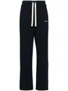 Palm Angels Logo Drawstring Track Pants In Blue