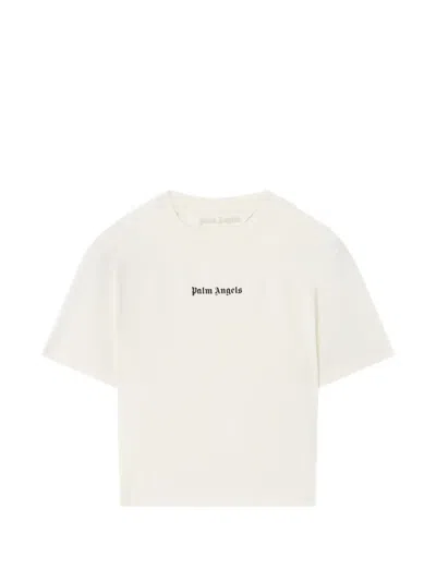 Palm Angels Classic Logo Baby T-shirt In Neutral