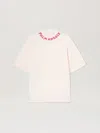 Palm Angels Block Logo Oversize T-shirt In 3c32 Soft Pink - Fuchsia