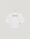 Palm Angels Classic Logo Cropped T-shirt In Multi