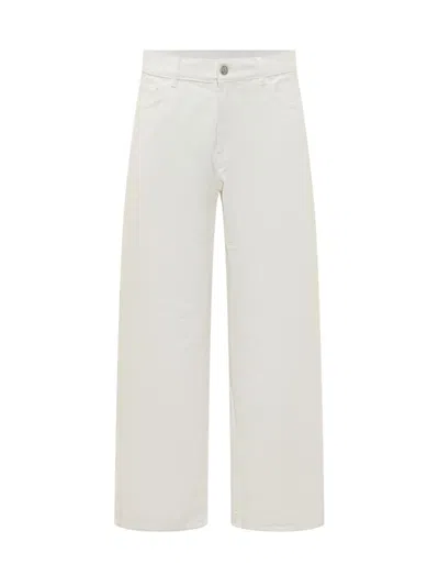 Palm Angels Classic Logo Denim 5 Pockets In White