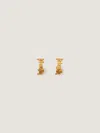 Palm Angels Classic Logo Earrings In Gold