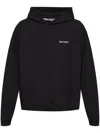Palm Angels Brand-embroidery Kangaroo-pocket Relaxed-fit Cotton-jersey Hoody In 1003 Black Off White