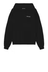 Palm Angels Brand-embroidery Kangaroo-pocket Relaxed-fit Cotton-jersey Hoody In Black