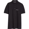 Palm Angels Classic Logo Embroidered Polo In Black Off Whit