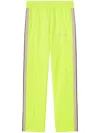 Palm Angels Logo Embroidered Side Stripe Detailed Track Pants In Yellow