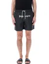 Palm Angels Logo Swim Shorts In Black