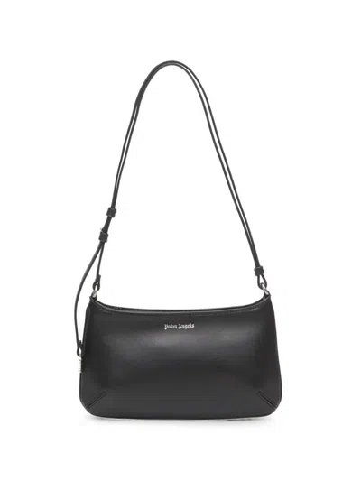 Palm Angels Classic Logo Giorgina Leather Shoulder Bag In Black