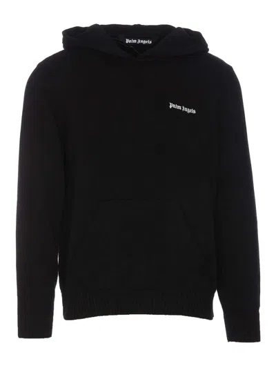 Palm Angels Classic Logo Hoodie In Black