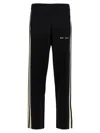 Palm Angels Logo-printed Elasticated Waist Track Pants In White/black