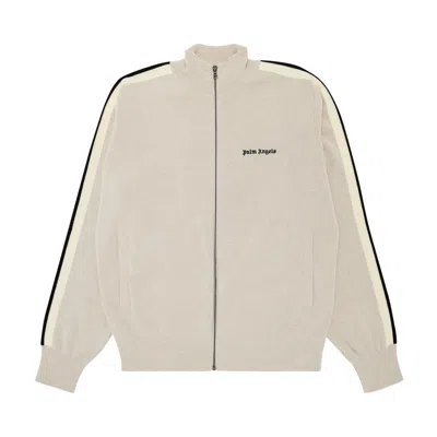Pre-owned Palm Angels Classic Logo Knit Track Jacket 'light Beige' | Brown | Men's Size M