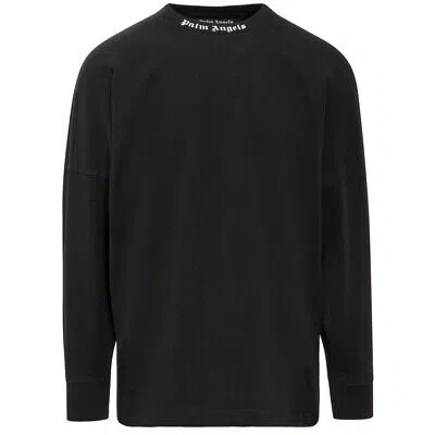 Pre-owned Palm Angels Classic Logo Long Sleeve Black T-shirt