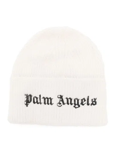 Palm Angels Classic Logo Maxi Beanie Accessories In White