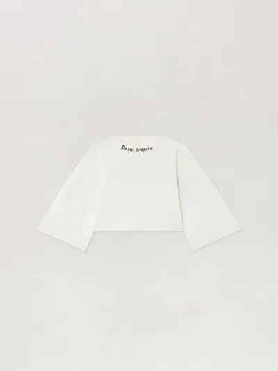 Palm Angels Classic Logo Mini T-shirt In Neutral