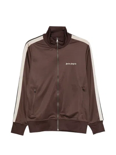 Palm Angels Classic Logo Nylon Tracksuit In Brown