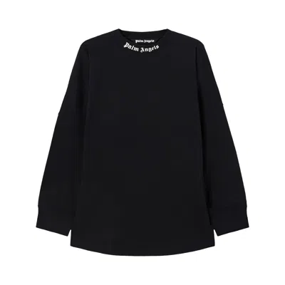 Pre-owned Palm Angels Classic Logo Over Long-sleeve Tee 'black/off White' | Men's Size M