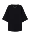 Palm Angels Mens Black White Classic Logo-print Cotton-jersey T-shirt M In Black