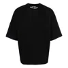 Palm Angels Mens Black White Classic Logo-print Cotton-jersey T-shirt M In Black