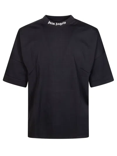 Palm Angels Classic Logo Over Tee For Men In Black