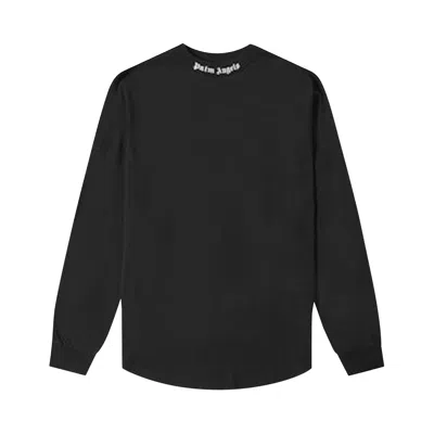 Pre-owned Palm Angels Classic Logo Over Tee Long-sleeve 'black/white' | Men's Size S