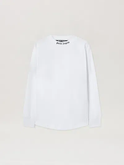 Palm Angels Classic Logo Over Tee L/s In White