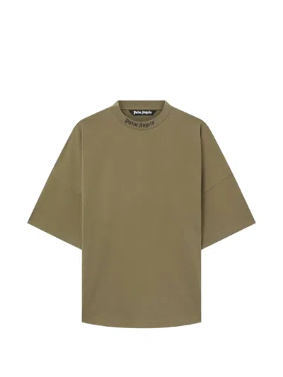 Palm Angels Classic Logo Over T-shirt In Green