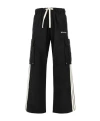 Palm Angels Side-stripe Cargo Track Pants In Black