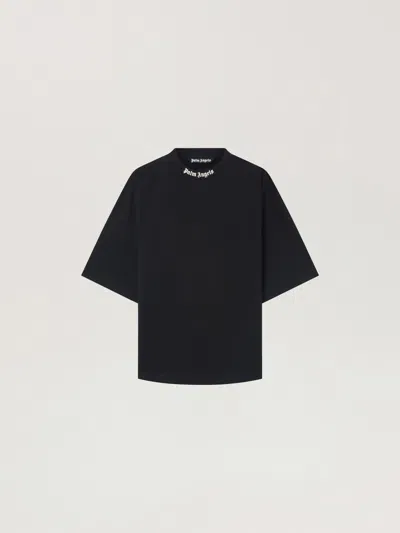 Palm Angels Classic Logo Oversized T-shirt In Black - Off White