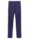 Palm Angels Blue High Waist Pants With Logo Lettering On The Front