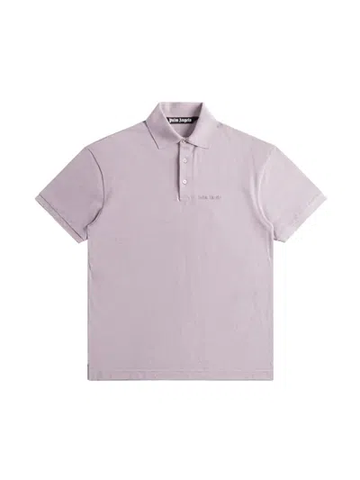 Palm Angels Classic Logo Polo Shirt Lilac In Purple