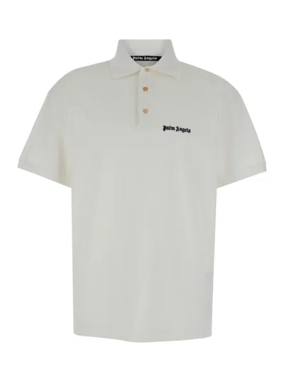 Palm Angels Classic Logo Polo In White