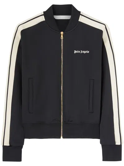 Palm Angels Classic Logo-print Track Bomber Jacket In Black