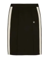 Palm Angels Side Stripe Monogram Pencil Skirt In Black